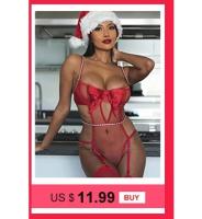 Lencería erótica, ropa interior sexy de encaje hueco, conjuntos exóticos transparentes, conjunto sensual de sujetador y bragas con aros con ligas - details 73