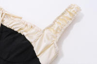 Vestido de verano sin mangas con cuello cuadrado y mini plisado con tirantes finos - details 11