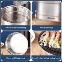 Estufa de carbón de acero inoxidable de estilo coreano para exteriores, cocina doméstica, jardín, parrilla para acampar, bandeja para hornear de carbono - details 8