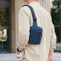 Bolso de pecho Oxford para hombre, bolso de hombro tipo bandolera multifuncional de Color sólido, bolso de cintura deportivo ajustable de estilo coreano - details 4