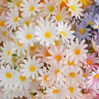 Flores artificiales de crisantemo de lujo, ramas de flores de margaritas elegantes y realistas, flores falsas de plástico hechas a mano - details 4