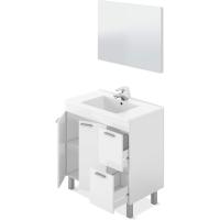 Módulo de Espejo y Cajones Brillo Blanco Tamaño 80x80x45cm Muebles de Baño - details 0