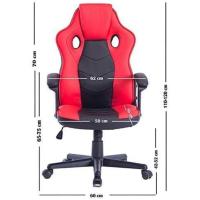 Silla de Ordenador Oficina |   Ergonómica para Gamers Especial Videojuegos |   Piel Sintética Acolchada |   Altura e Inclinación Ajustables |   Color Negro y Azul - details 15