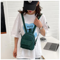 Mochila De terciopelo de pana para mujer, bolso escolar de versión coreana, sencillo, informal, pequeño, 2024 - details 26