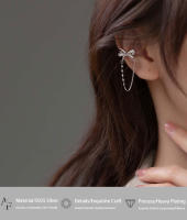Pendientes de Clip de Plata Esterlina S925 ArgentFlow Diseño de Lazo de Moda Sin Alergias para Mujeres Joyería de Metal de China - details 1