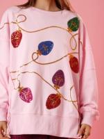 Sudadera de manga redonda con lentejuelas estilo coreano de moda 2025 para mujer - details 5