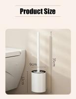 Cepillo De Limpieza Para Inodoro Montado En La Pared Herramientas De Limpieza De Baño Accesorios De Baño Sin Huecos Duradero Plástico - details 5