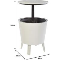 Mesa Nevera para Exterior y Jardín, Ratán, Color Crema, Capacidad 30 L, 45 latas - details 21