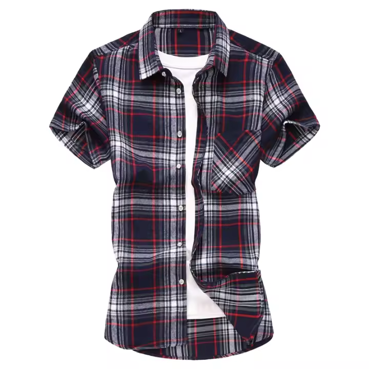 Camisa casual de verano para hombre con cuello cuadrado, camisa de oficina con estilo, moda de suelo, talla 7XL - 1