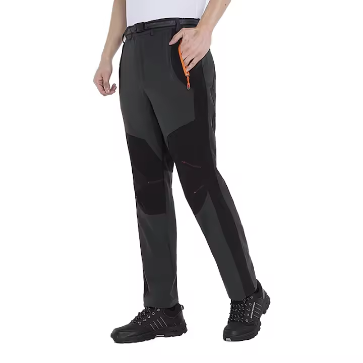 LNGXO Pantalones de Vellón para Invierno Cálido, Impermeable, Suave y a Prueba de Viento para Senderismo, Acampada, Escalada, Esquí Gris - 1
