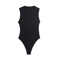 OUWU- Moda Mujer Nuevo Verano Blanco Ajustado Sexy Cuello Cuadrado Sin Mangas Color Sólido Mono Chic Mujer Bustier Tops Mujer - details 5
