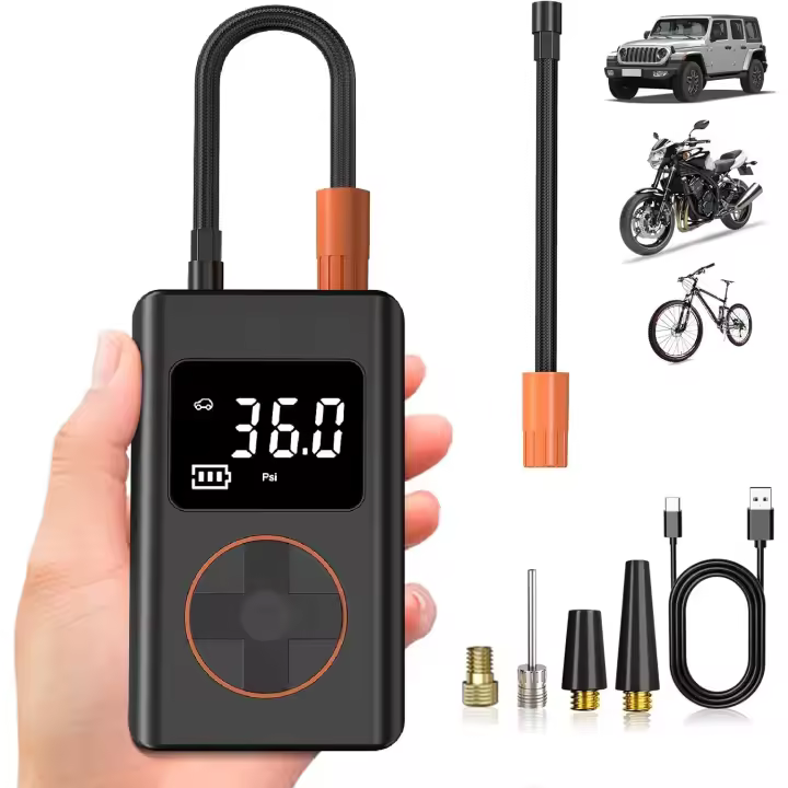 Portátil 150PSI Compresor de Aire Inflador de Neumáticos de Coche Mini Compressor de Aire Pequeño para Bicicleta y Coche Eléctrico - 1