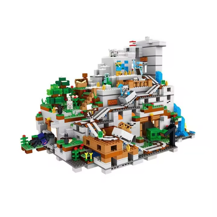 Minecraft Building establece la serie Mountain Cave Minecraft My World es adecuado - 1