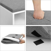 Acolchadopara Entrada Pasillo Dormitorio30 x 104 x 48 cmBlanco y Gris LHS24WT - details 5