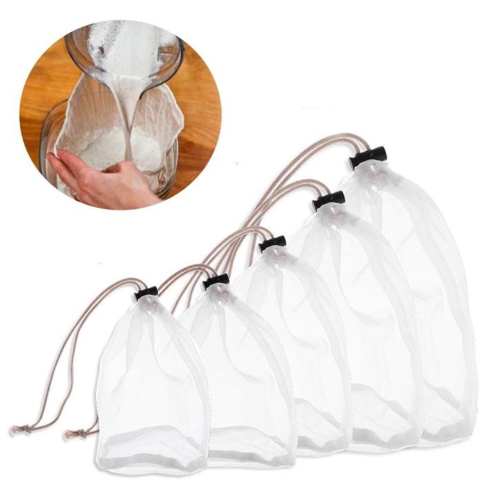 Colador de malla reutilizable para cocina, bolsa de leche y nueces, filtro de café, colador de vino, tela de queso, malla fina de nailon, 120