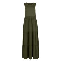 Vestido Bohemio De Playa Largo Para Mujer Elegante Sin Mangas Color Sólido Vintage Vestido De Fiesta Maxi Con Swing Grande Silueta A-Line Para Verano - details 24