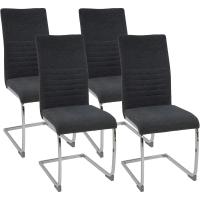 Silla Cantilever Juego de 4 Sillas Gris, SGS probado - details 0