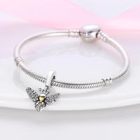 Abalorio de Plata de Ley 925 con forma de mariposa, colgante de 3mm, joyería Original, 2022 - details 1