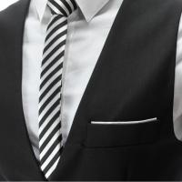 Chalecos para hombre con cuello en V, sin mangas, con botones y bolsillos, chaleco de traje a la moda. - details 14