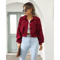 Chaqueta Bomber Cropped con Mangas de Farol Moda de Primavera Vintage de Pana - details 0
