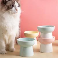 Cuenco de alimentación para gatos, cuenco elevado de cerámica de 300ml, comederos de agua para comida de perros, protección del cuello elevado, platos de alimentación para mascotas, gatito - details 6