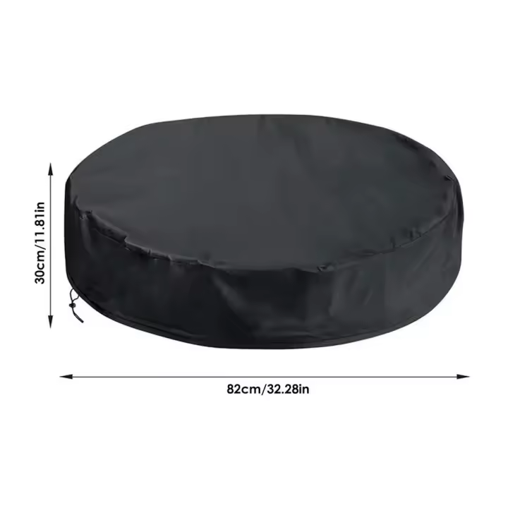 Cubierta redonda impermeable para piscina cubierta plegable de seguridad para piscina sobre el suelo cubierta protectora a prueba de polvo paño de lluvia para jardín - 1