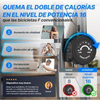 Bicicleta Estática Plegable hasta 130 KG Extra Silenciosa con Sillín de Comodidad Ajustable - details 4