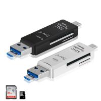 Lector de tarjetas2,0 OTG interfaz USB MicroUSB TypeC con ranura para tarjeta Micro SD TF SD lector de tarjetas de memoria Flash para teléfono Y210 - details 2