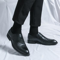 Zapatos de Negocios Formales de Cuero Vintage Británico Cómodos y Transpirables con Tacón Bajo - details 16