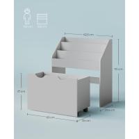 Librería Infantil, Caja de Juguetes Móvil, con Ruedas, Multifuncional, para Habitación - details 2