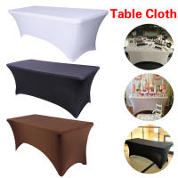 Mantel ajustado de LICRA de 4/6 pies, cubierta de mesa de tela plegable de alta elasticidad, mantel Rectangular para mesa de comedor, banquete, fiesta de boda - details 2