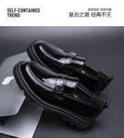 Zapatos de cuero casuales brillantes que aumentan la altura de los hombres Versión coreana de zapatos de cuero pequeños de moda - details 1