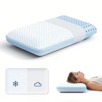 Almohada Refrescante y Transpirable Diseño Moderno Hipoalergénica Soporte Ergonómico para Dormir de Costado/Esposo/Barriga Lavable por Ambos Lados - details 1