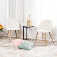 Juego de 4 sillas de comedor con asiento y respaldo suaves, con patas de metal macizo, para salón, dormitorio, cocina o comedor, ante marrón - details 82