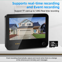 Timbre inalámbrico Ojo de gato, cámara de videovigilancia con WIFI, Radar, intercomunicador Visual gran angular de 1080 °, detección de movimiento PIR, 120 P - details 3