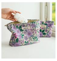 Bolsa de Maquillaje de Viaje de Lienzo de Doble Capa de Alta Calidad Bolsa de Almacenamiento Portátil para Mujeres con Estampado Bolsa de Maquillaje de Gran Capacidad - details 17