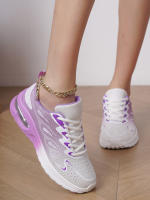 Zapatillas de correr transpirables con cordones para mujer, zapatillas atléticas con cojín de aire, zapatos de entrenamiento deportivos ligeros de malla para exteriores - details 15