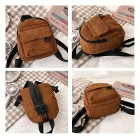 Bolsos de pana pequeños para mujer, Mini mochila para estudiantes, mochilas de moda - details 7