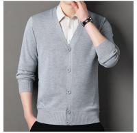 Cardigan Casual para Hombres Cuello en V Pantalón de Moda de Otoño e Invierno Tejido de Botones - details 15