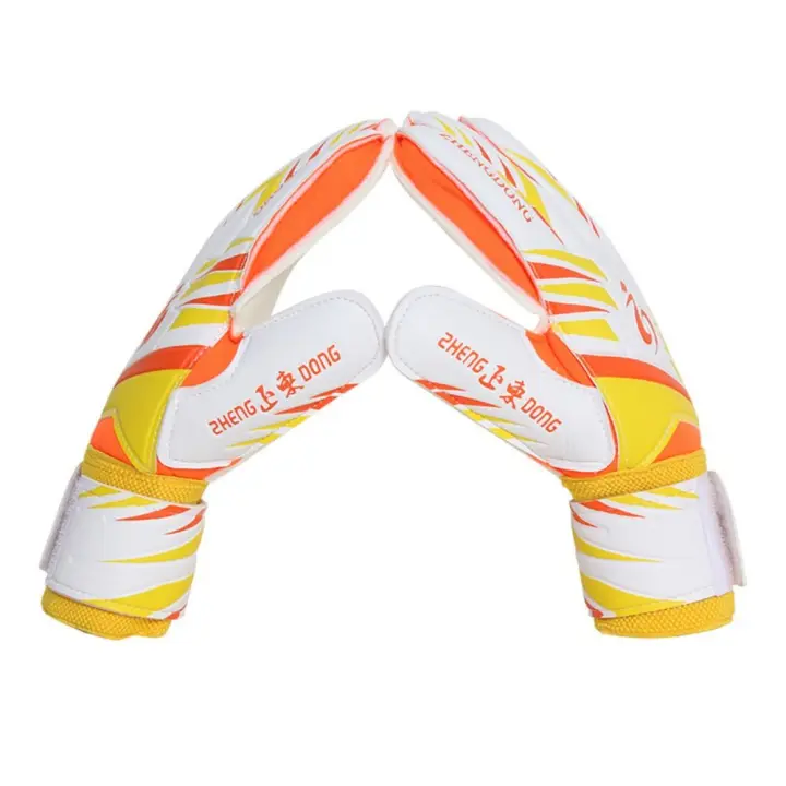 1 par de guantes de fútbol resistentes al desgaste, guantes de entrenamiento de portero de látex gruesos antideslizantes, excelentes guantes de portero antideslizantes - 1