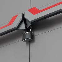 Puertas y 3 baldas Regulables en Altura | Color Gris/Negro | 173 x 68 x 39 cm - details 1