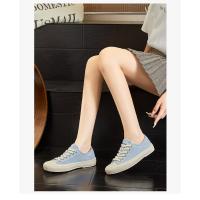Zapatos de lona con almohadilla de piel de cerdo, zapatos individuales casuales de fondo plano para mujer, zapatos pequeños blancos versátiles - details 12