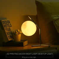 Lámpara de noche de luna con impresión 3D, luz de escritorio para dormitorio, estudio, decoración del hogar, iluminación - details 0