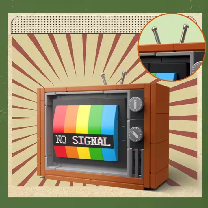 DIY Vintage Electrodomésticos Muebles TV Ordenador Cintas Walkman Playstation Radio Bloques de construcción Modelos Juguetes Adornos Eléctricos Puzzles estereoscópicos Regalos - 1