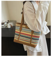 Bolso Grande de Paja Tejido Bolso de Playa de Vacaciones Casual para Mujeres - details 3