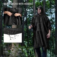 Abrigo Militar Impermeable para Exteriores Poncho de Lluvia con Capucha y Mangas - details 3