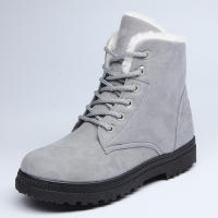 Nuevas botas de nieve para mujer, versión coreana de tacón plano de botas Martin, botas cortas de algodón para invierno, zapatos de algodón para mujer de talla grande - details 2