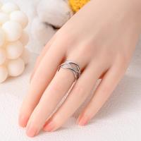 Exquisito anillo de Plata de Ley 925 para mujer, sortija Simple de varias capas con ondas, joyería para boda, citas, fiesta, regalos para mujeres y niñas - details 2