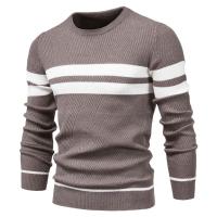 Nueva Suéter De Otoño Para Hombre Con Cuello Redondo Y Mangas Largas Patchwork Caliente Y Delgado Moda Casual Ropa De Hombre - details 9
