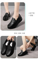 Zapatos De Enfermera Para Mujer Suela Suave Transpirable Antideslizante Confort Para Piernas Y Tobillos Algodón PU Medio Tacón - details 11